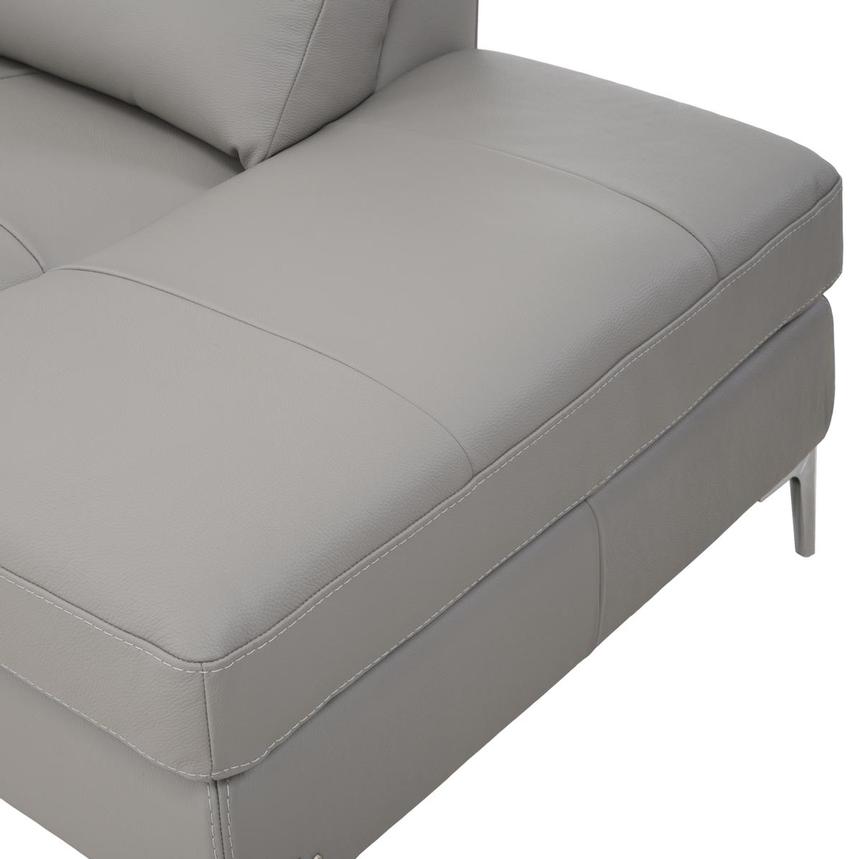 Taormina Gray Leather Corner Sofa w/Right Chaise  alternate image, 10 of 13 images.