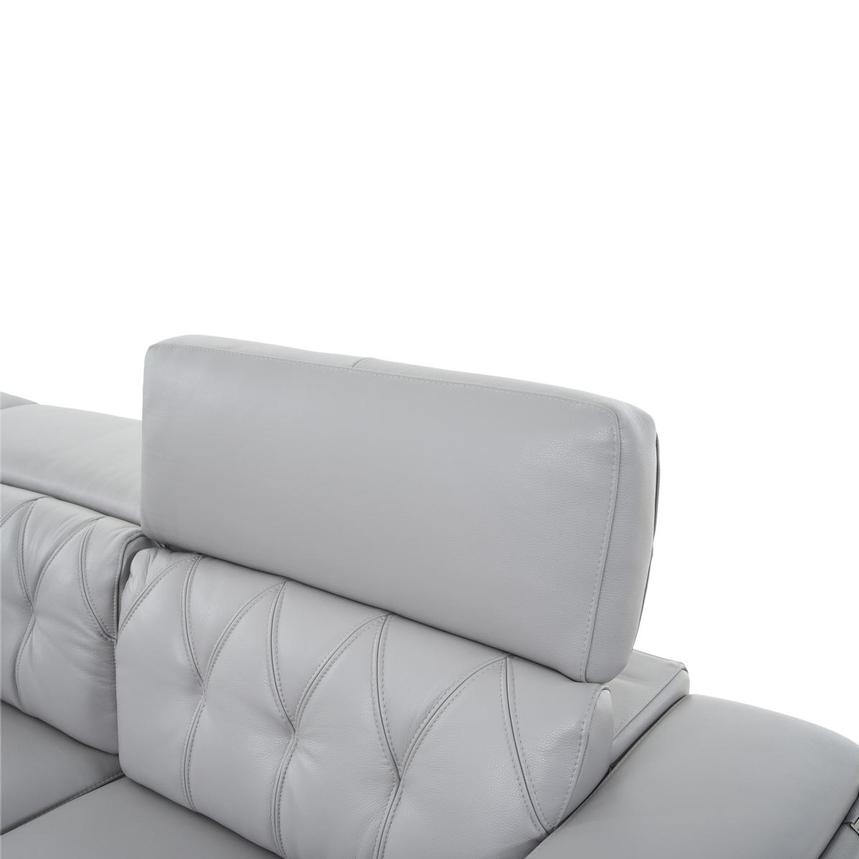 Anchi Silver Leather Power Reclining Sectional with 5PCS/3PWR  alternate image, 7 of 12 images.