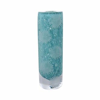 Cloe Turquoise Glass Vase