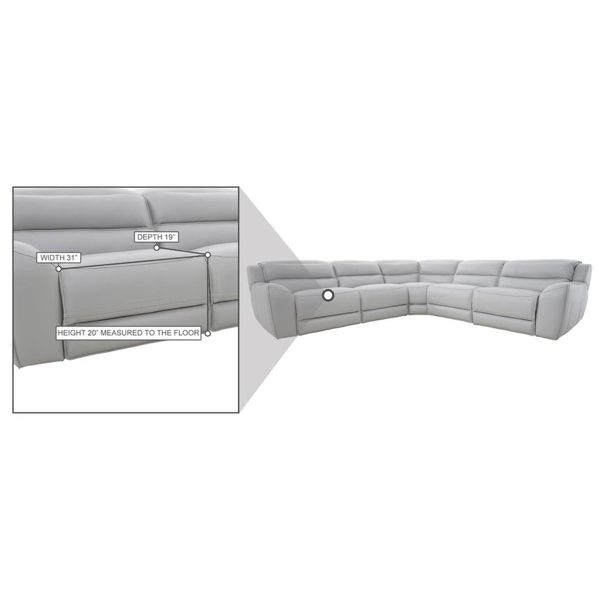 Cosmo ll Leather Power Reclining Sectional with 5PCS/2PWR  alternate image, 12 of 12 images.
