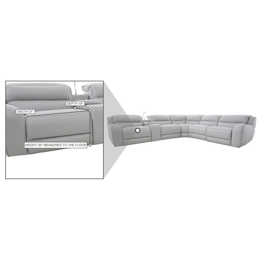 Cosmo II Leather Power Reclining Sectional with 6PCS/2PWR  alternate image, 22 of 22 images.