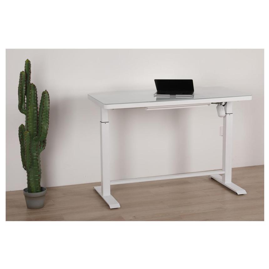 Lyan White Standing Desk El Dorado Furniture