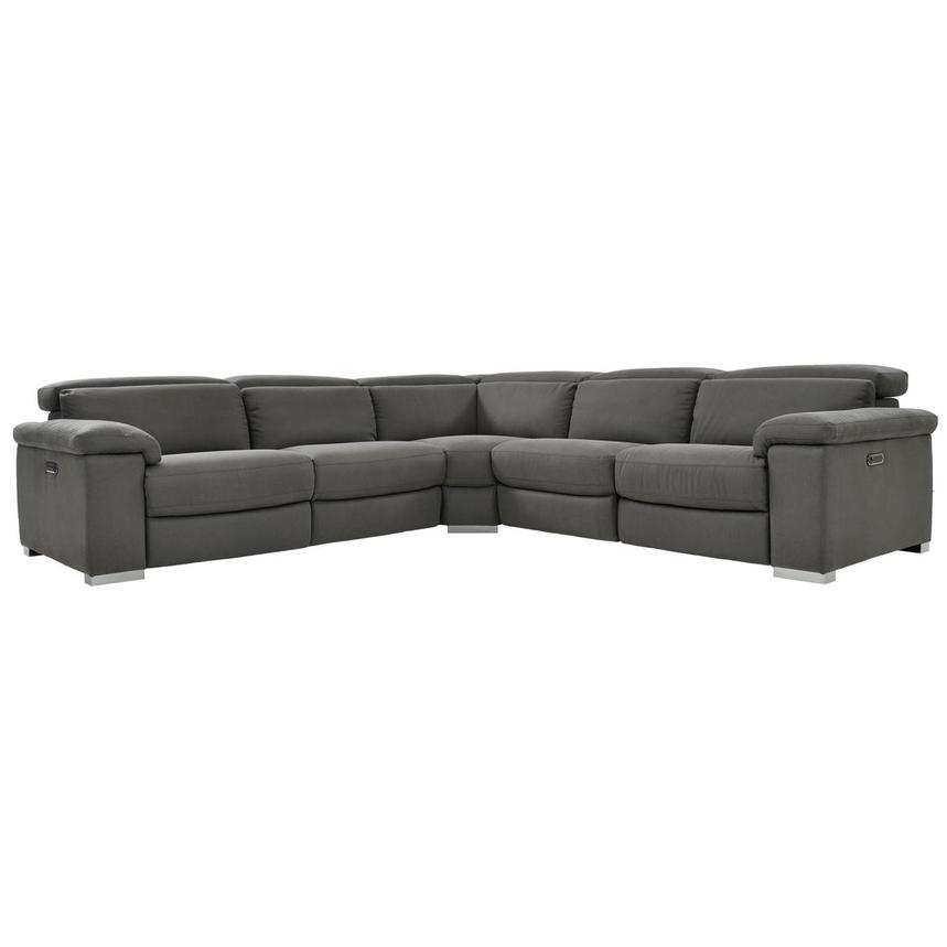 Karly Dark Gray Power Reclining Sectional with 5PCS/2PWR main image, 1 of 6 images.