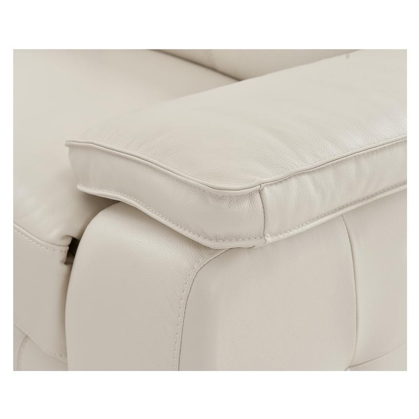 Gian Marco Light Gray Leather Power Reclining Sectional with 6PCS/2PWR alternate image, 5 of 8 images.