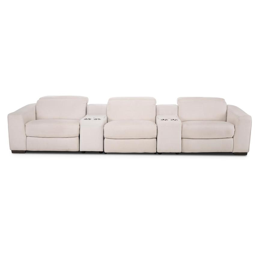 Jameson Cream Home Theater Seating with 5PCS/3PWR  main image, 1 of 9 images.