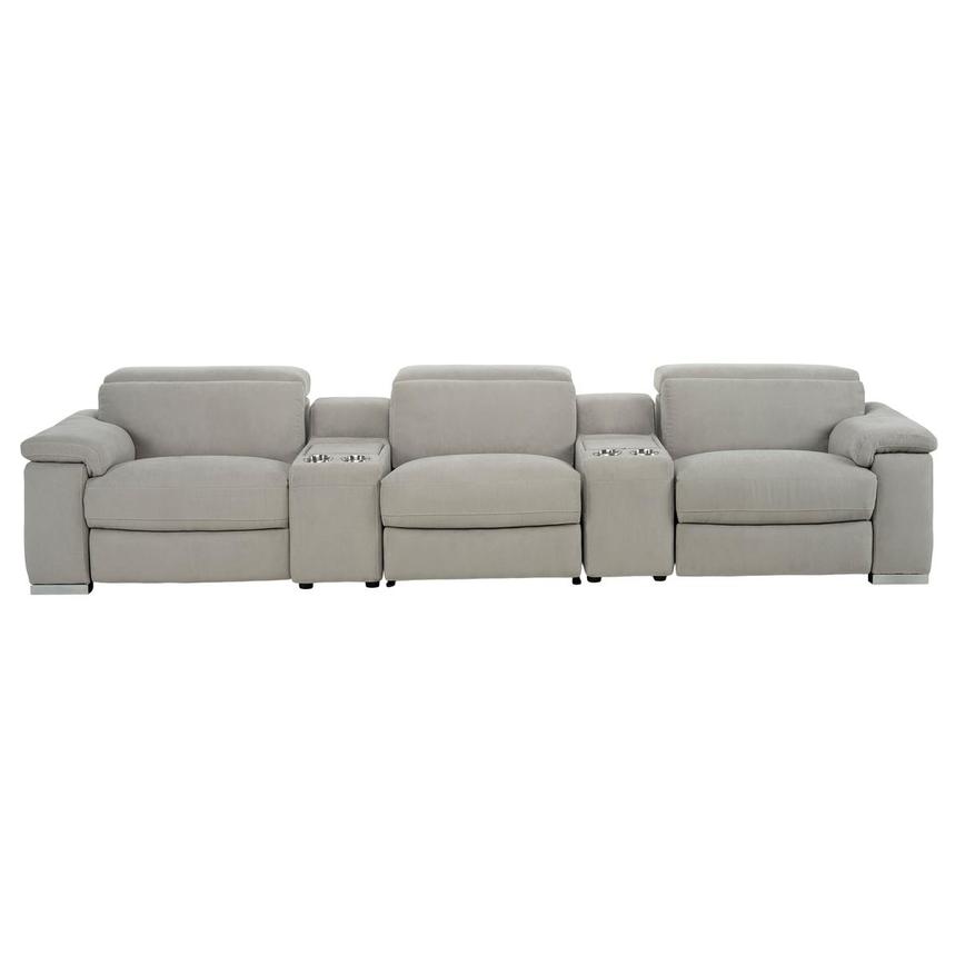 Karly Light Gray Home Theater Seating with 5PCS/3PWR main image, 1 of 8 images.