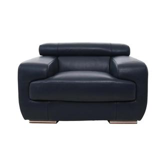 Grace Blue Leather Chair