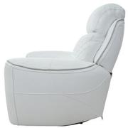 Softee White Leather Power Recliner  alternate image, 4 of 13 images.