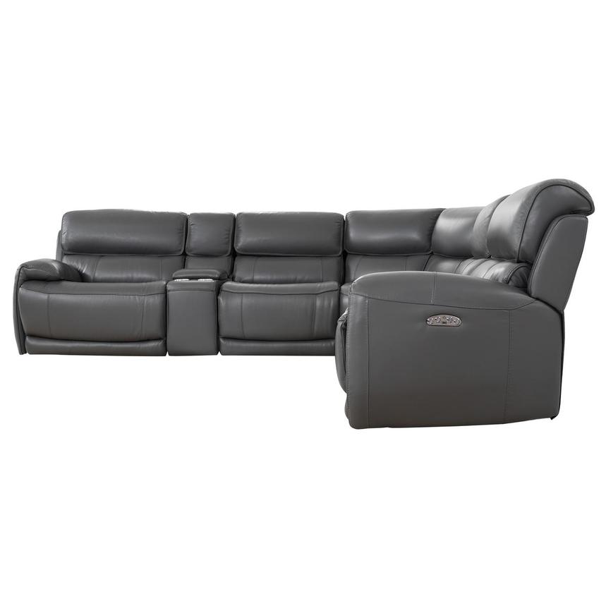 Cody Gray Leather Power Reclining Sectional with 6PCS/2PWR  alternate image, 3 of 10 images.