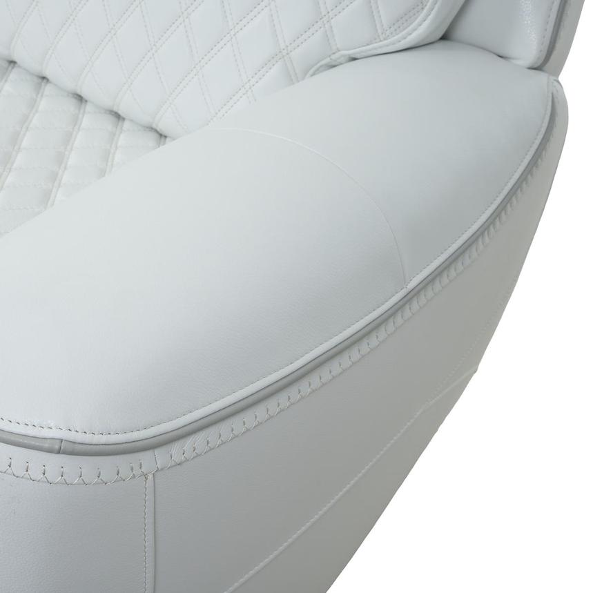 Softee White Leather Power Reclining Sofa  alternate image, 8 of 13 images.