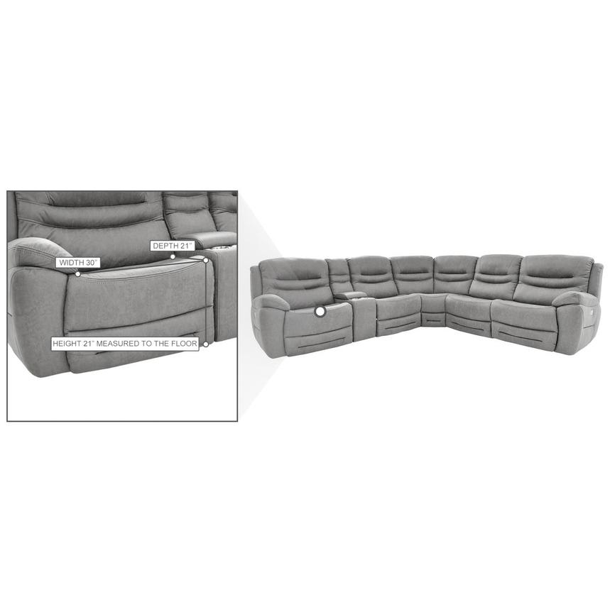 Dan Gray Power Reclining Sectional with 6PCS/2PWR  alternate image, 8 of 8 images.