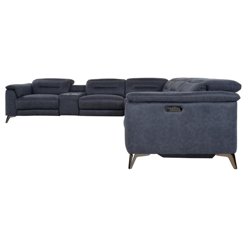 Claribel II Blue Power Reclining Sectional with 6PCS/2PWR  alternate image, 3 of 11 images.