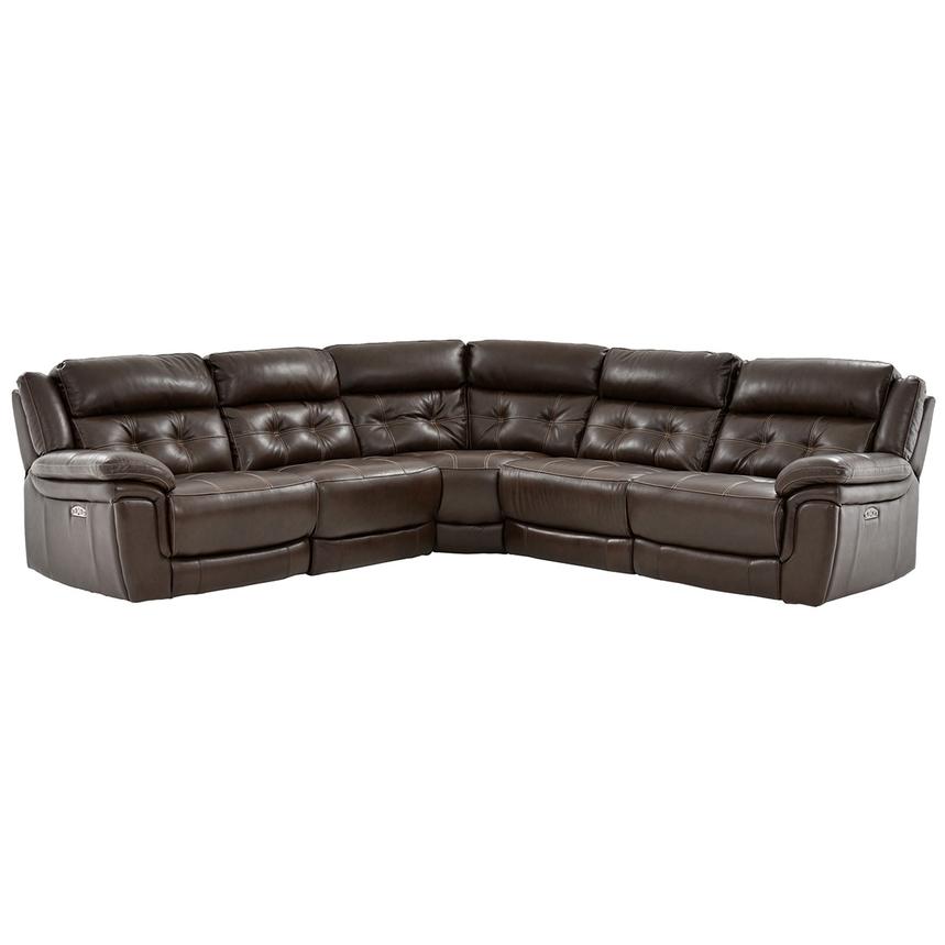 Stallion Brown Leather Power Reclining, Brown Leather Reclining Sofa With Chaise