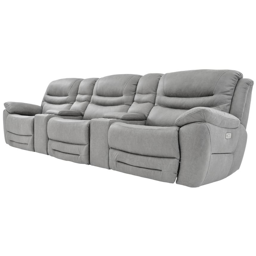 Dan Gray Home Theater Seating with 5PCS/3PWR alternate image, 2 of 9 images.