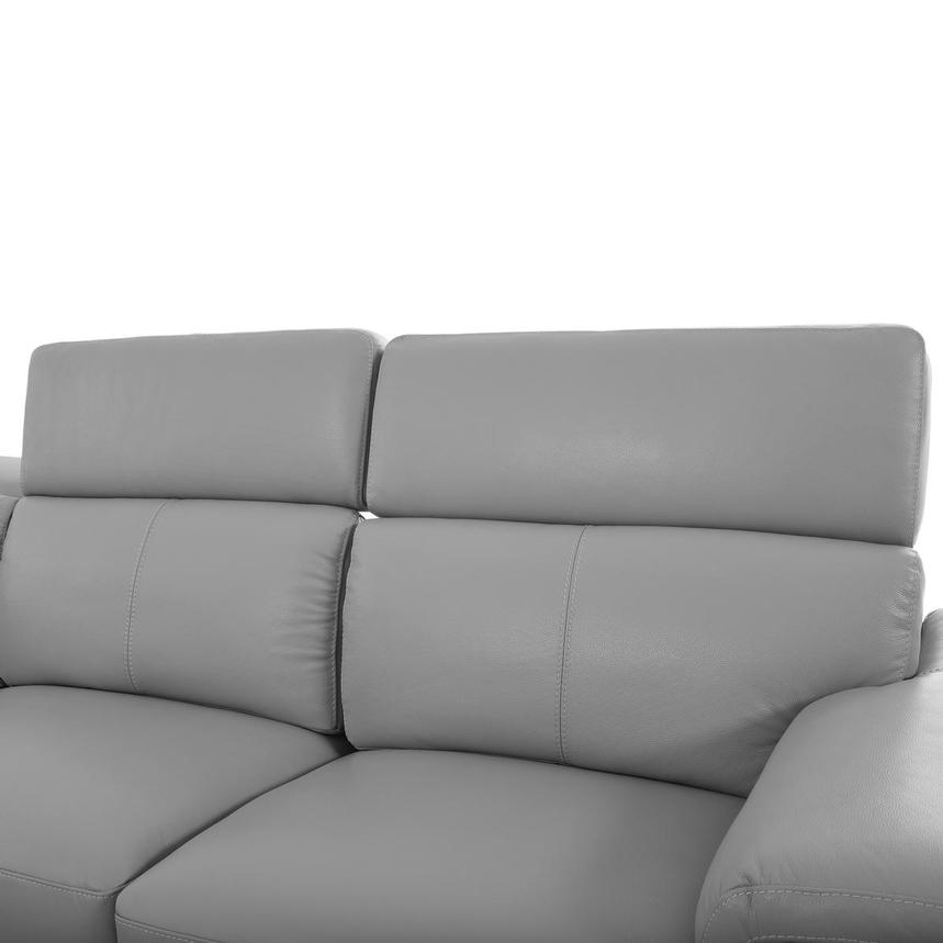 Charlie Light Gray Leather Power Reclining Sectional with 6PCS/2PWR alternate image, 8 of 16 images.