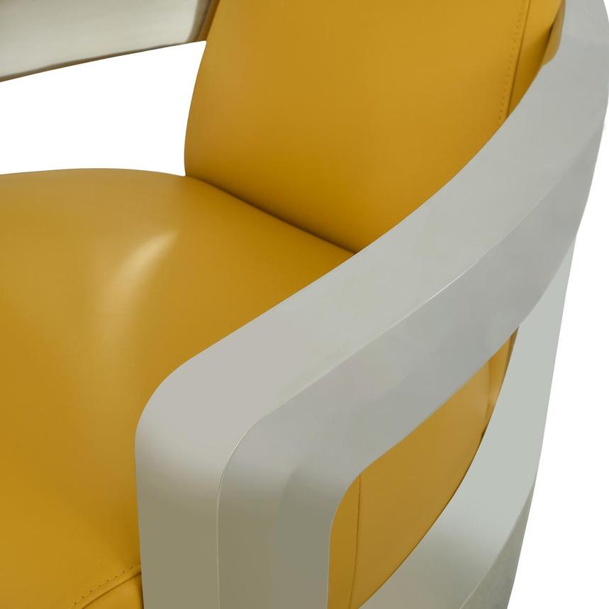 Aviator II Yellow Leather Accent Chair  alternate image, 6 of 9 images.