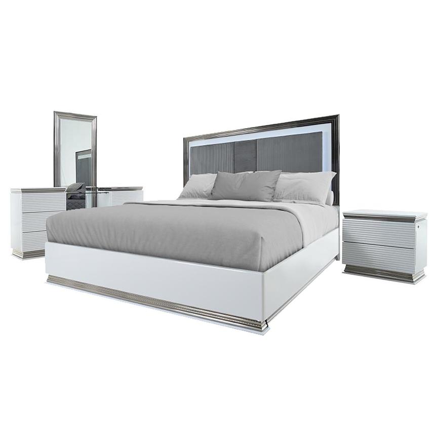 Leah White 4-Piece Queen Bedroom Set main image, 1 of 5 images.