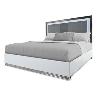 Leah White King Panel Bed