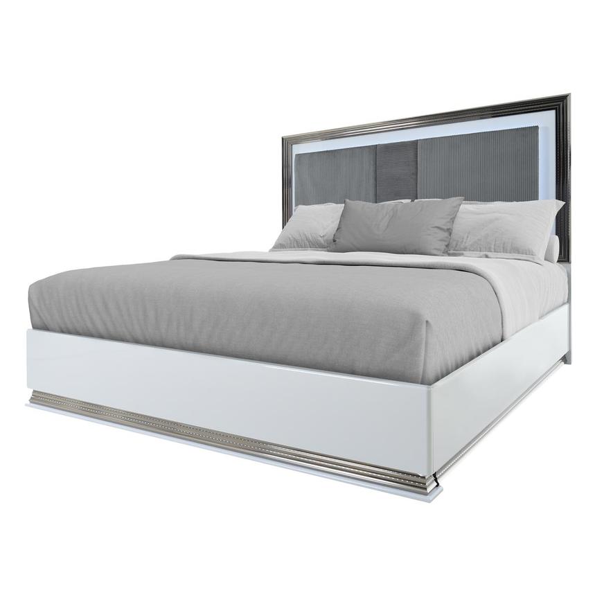 Leah White King Panel Bed main image, 1 of 10 images.