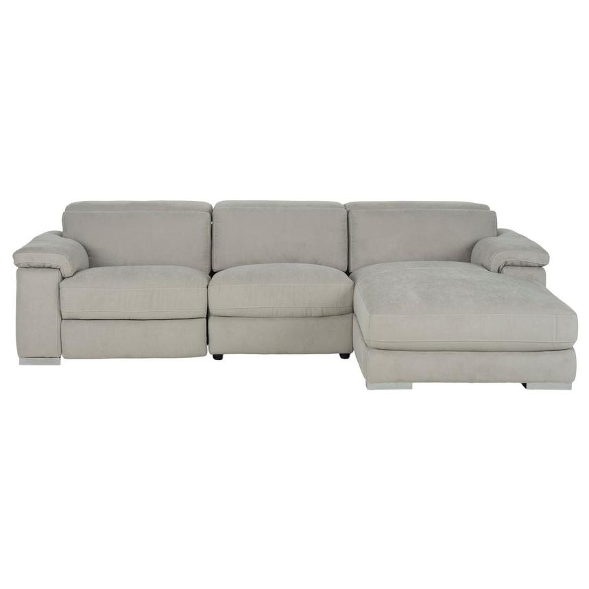 Karly Light Gray Corner Sofa w/Right Chaise  alternate image, 3 of 9 images.