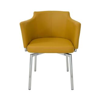 Dusty Yellow Swivel Side Chair