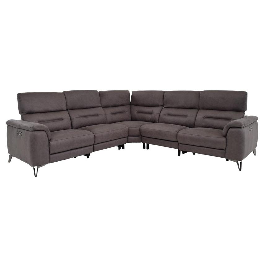 Claribel II Gray Power Reclining Sectional with 5PCS/2PWR  alternate image, 2 of 8 images.