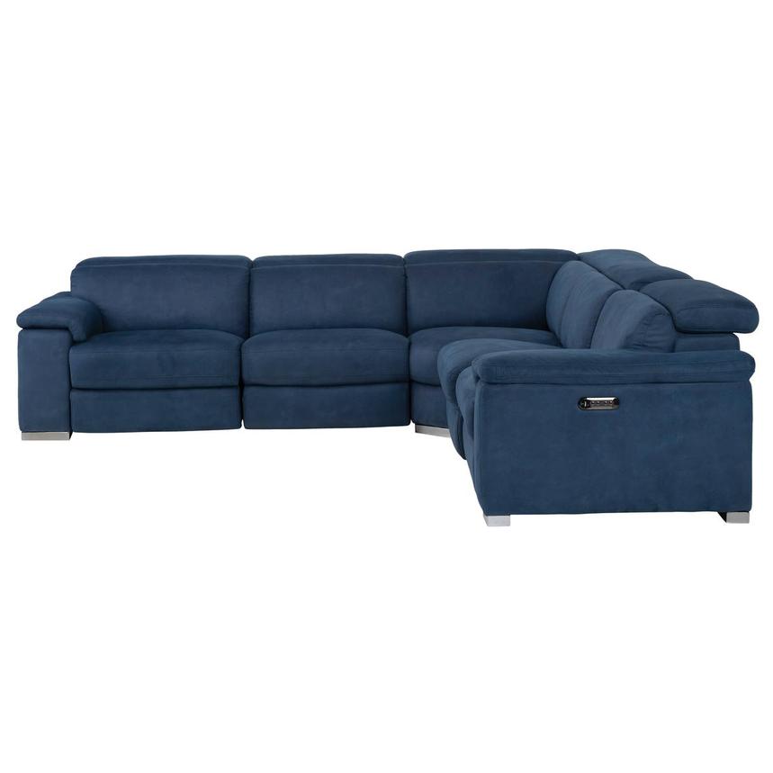 Karly Blue Power Reclining Sectional with 5PCS/3PWR  alternate image, 3 of 7 images.