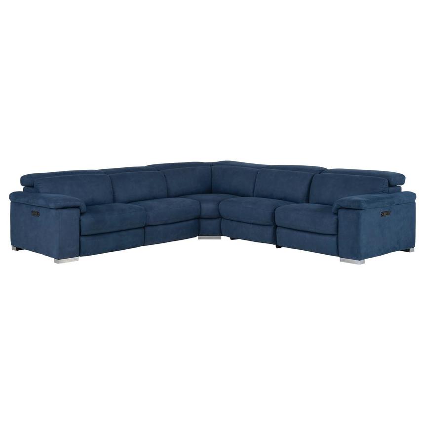Karly Blue Power Reclining Sectional with 5PCS/2PWR main image, 1 of 7 images.