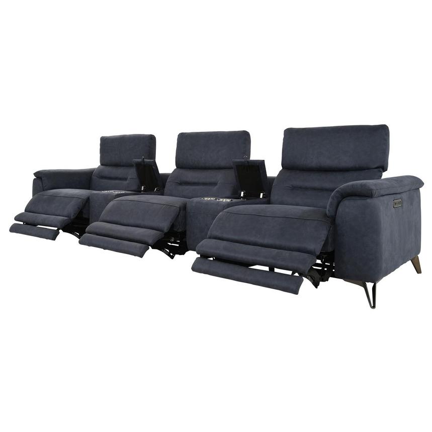 Claribel II Blue Home Theater Seating with 5PCS/3PWR  alternate image, 2 of 10 images.