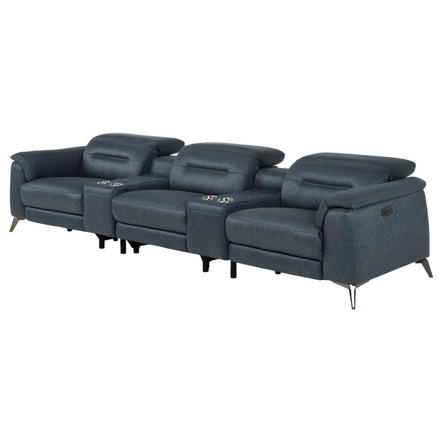 Claribel II Blue Home Theater Seating with 5PCS/3PWR  alternate image, 3 of 11 images.