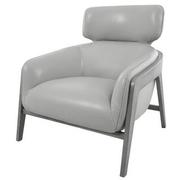 Arlene Gray Leather Accent Chair  main image, 1 of 8 images.