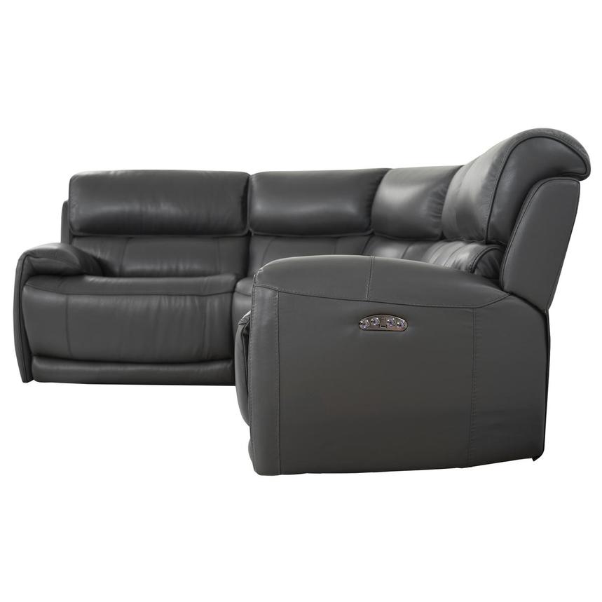 Cody Gray Leather Power Reclining Sectional with 4PCS/2PWR  alternate image, 3 of 8 images.
