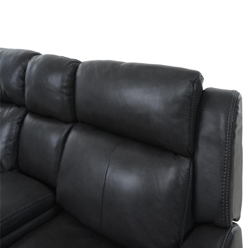 Jake Gray Leather Power Reclining Sofa w/Console  alternate image, 8 of 17 images.