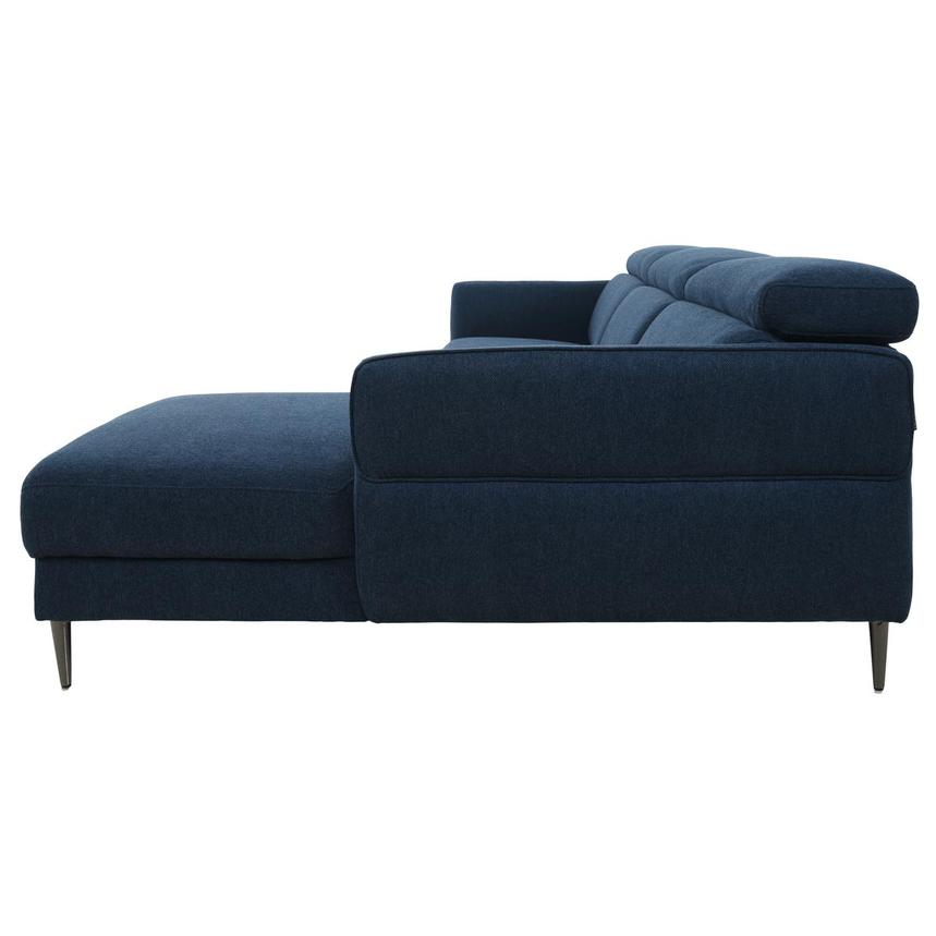 Ezra Blue Corner Sofa w/Right Chaise  alternate image, 4 of 13 images.