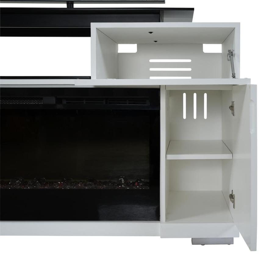 Concord White Electric Fireplace El Dorado Furniture