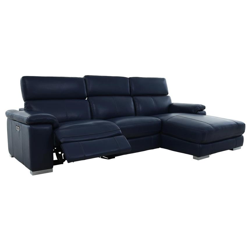 Charlie Blue Corner Sofa w/Right Chaise alternate image, 8 of 15 images.