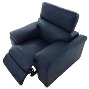 Charlie Blue Leather Power Recliner  alternate image, 5 of 12 images.