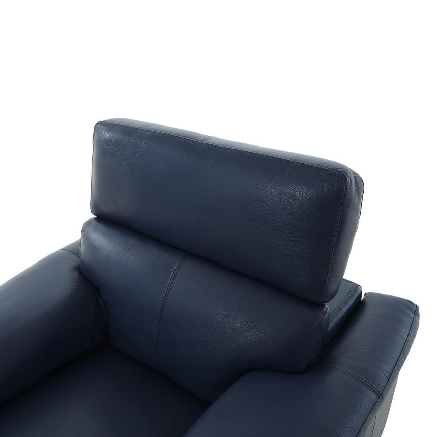 Charlie Blue Leather Power Recliner  alternate image, 8 of 11 images.
