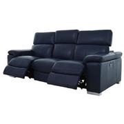 Charlie Blue Leather Power Reclining Sofa  alternate image, 3 of 11 images.