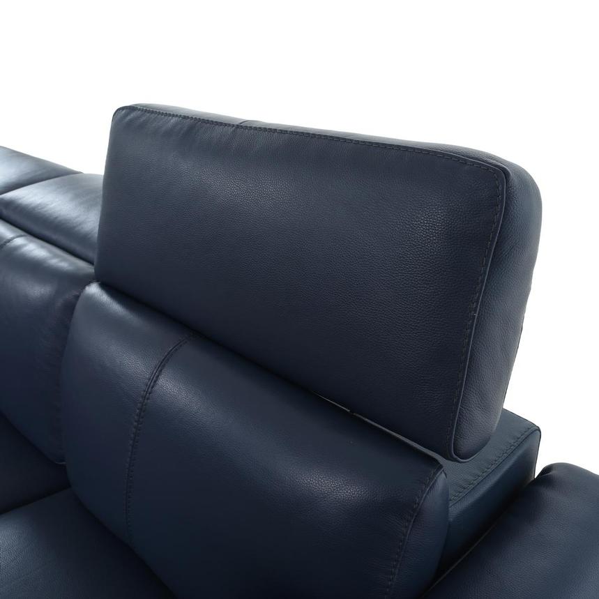 Charlie Blue Leather Power Reclining Sofa  alternate image, 7 of 11 images.