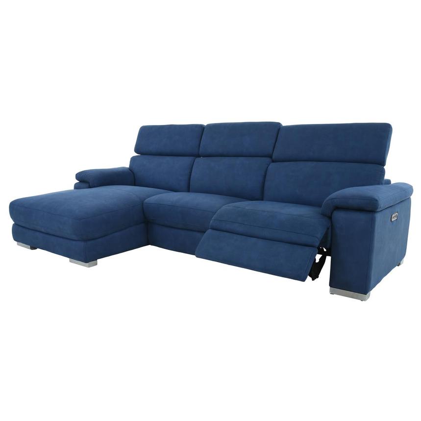 Karly Blue Corner Sofa w/Left Chaise  alternate image, 2 of 11 images.