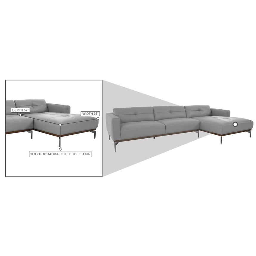 Nate Gray Corner Sofa w/Right Chaise  alternate image, 14 of 14 images.