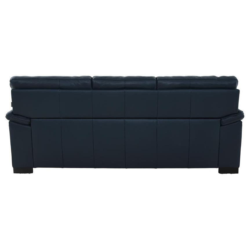 Kyler Blue Leather Sofa  alternate image, 4 of 8 images.