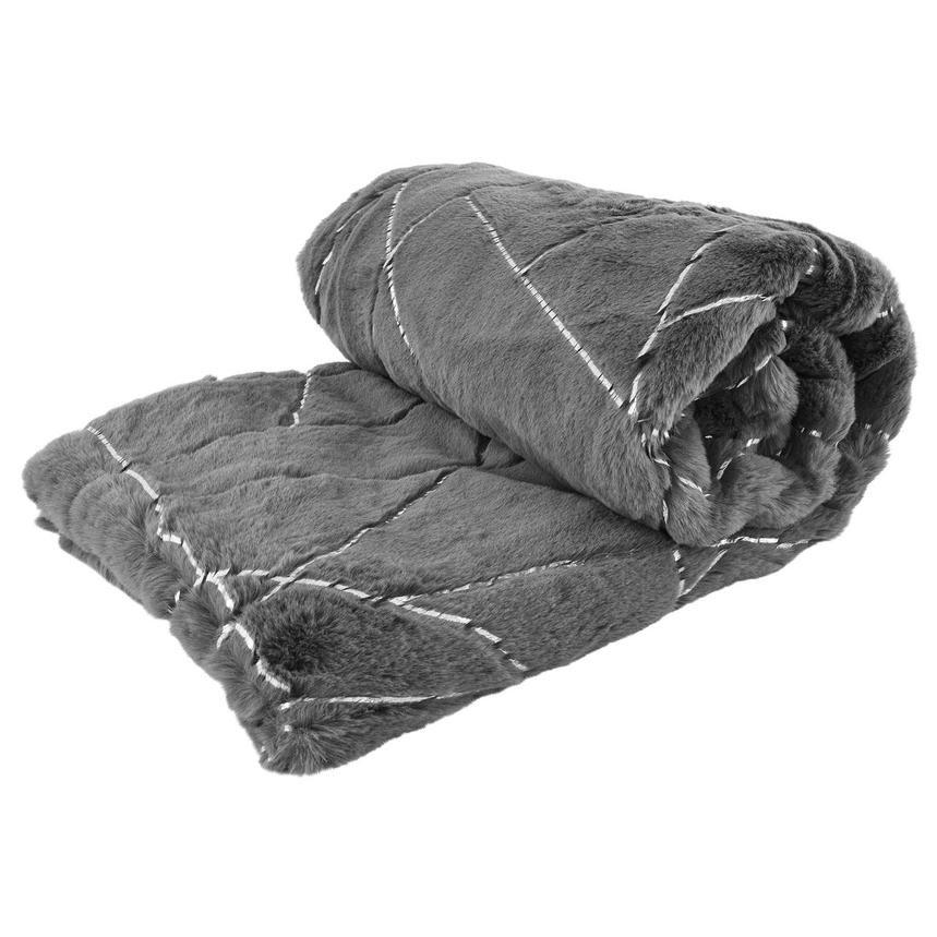 Brielle Gray Throw Blanket  alternate image, 2 of 2 images.