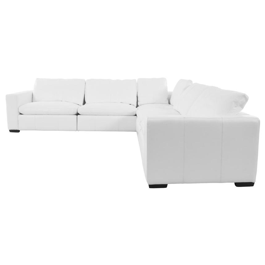 Danny Leather Corner Sofa with 5PCS/2 Armless Chairs  alternate image, 2 of 7 images.