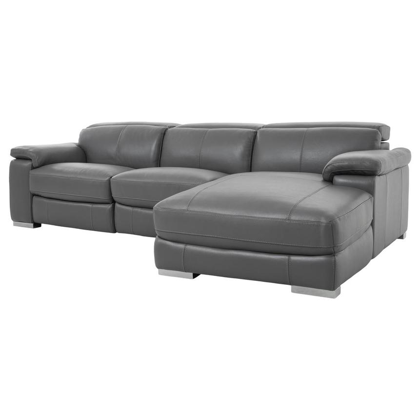 Charlie Gray Corner Sofa w/Right Chaise  alternate image, 3 of 12 images.