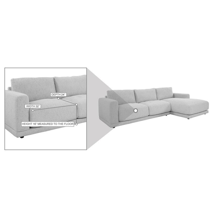 Nathaniel Gray Corner Sofa w/Right Chaise  alternate image, 9 of 10 images.