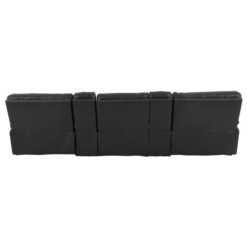 Benz Dark Gray Home Theater Leather Seating with 5PCS/2PWR  alternate image, 4 of 11 images.