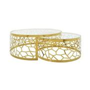 Lacey Gold Nesting Tables Set of 2  main image, 1 of 10 images.