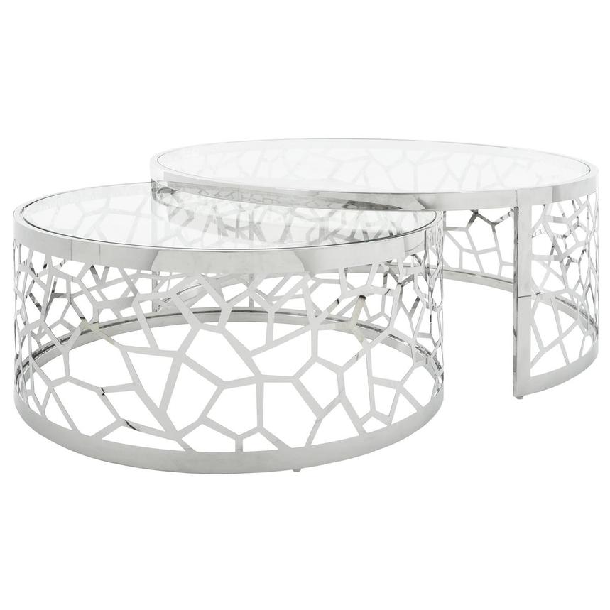 Lacey Silver Nesting Tables Set of 2  alternate image, 3 of 9 images.
